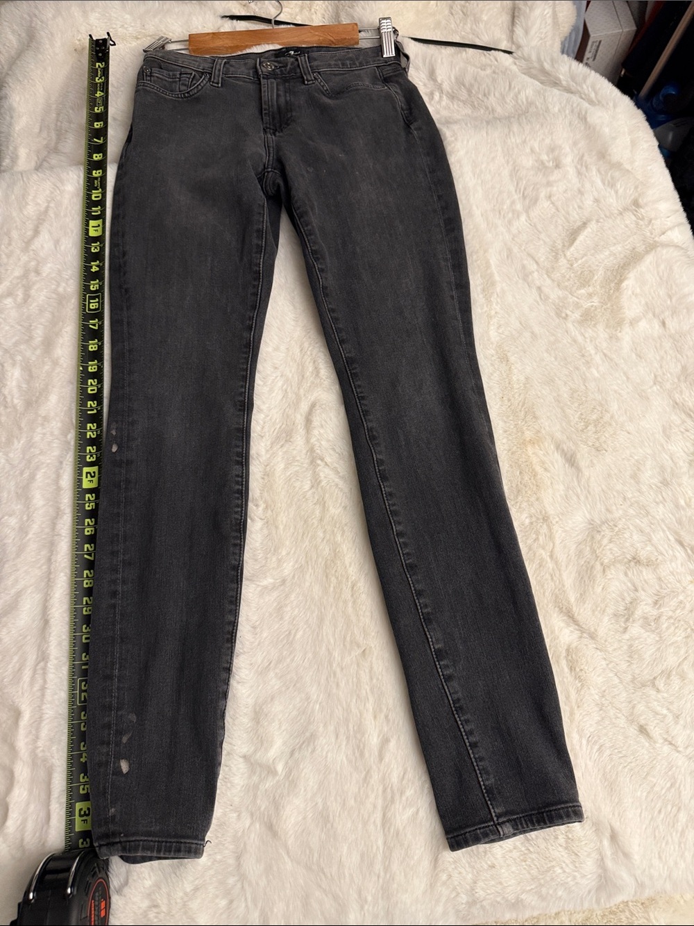 7 For All Mankind Black Skinny Jeans